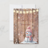 Rustiek Modern Elegant Snowman Baby shower Bedankkaart (Voorkant)