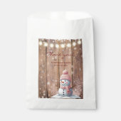 Rustiek Modern Elegant Snowman Baby shower Bedankzakje (Voorkant)