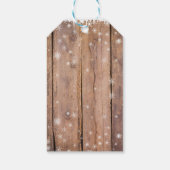 Rustiek Modern Elegant Snowman Baby shower Cadeaulabel (Achterkant)