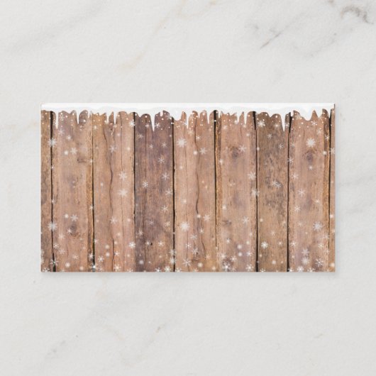 Rustiek Modern Elegant Snowman Baby shower Informatiekaartje (Achterkant)