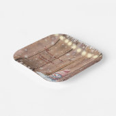 Rustiek Modern Elegant Snowman Baby shower Papieren Bordje (Gebogen)