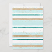 Rustiek Modern Goud Streep Cross Boy Doop Kaart (Achterkant)