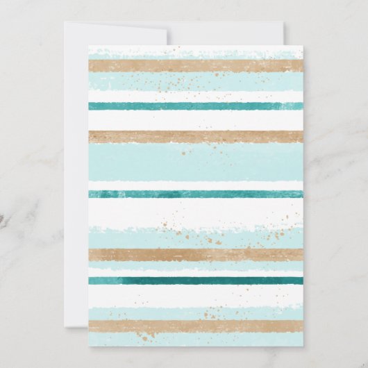 Rustiek Modern Goud Streep Cross Boy Doop Kaart (Achterkant)