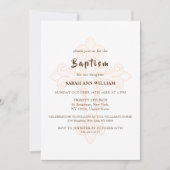 Rustiek Modern Goud Typografie Cross Baptism Kaart (Voorkant)