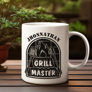 Rustiek Modern Grillmaster Black Naam Vaderdag Koffiemok
