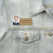 Rustiek Modern handgeschreven scriptfoto Kraft Kaa Naamplaatje (In situ)