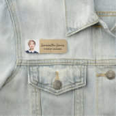 Rustiek Modern handgeschreven scriptfoto Kraft Kaa Naamplaatje (In situ)