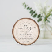 Rustiek Modern Hout Natuurlijke Elegante Schuur Br Kaart (Staand voorkant)