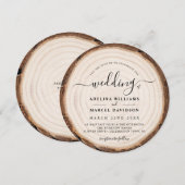 Rustiek Modern Hout Natuurlijke Elegante Schuur Br Kaart (Voorkant / Achterkant)