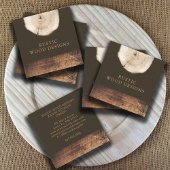 Rustiek modern houtbewerker timmerhout vierkante visitekaartje