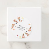 Rustiek Modern Italiaans Slice Pizza Baby shower Bedankjes Labels (In situ)