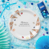 Rustiek Modern Italiaans Slice Pizza Baby shower Papieren Bordje (Feest)