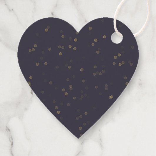 Rustiek Modern Laat Liefde Sparkle Bruiloft Hart Bedankjes Labels (Achterkant)