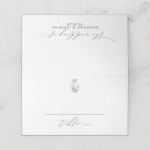 Rustiek Modern Nautische Zeeschelp Script Wedding Plaatskaartje (Buitenkant ongevouwen)