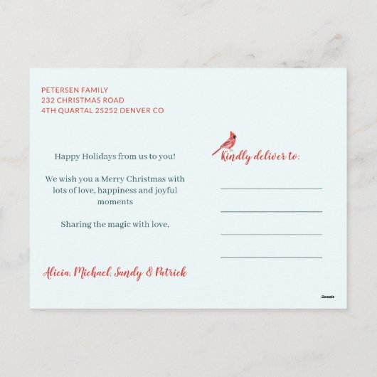 Rustiek modern Prettig feestdagen denne takken en  (Achterkant)