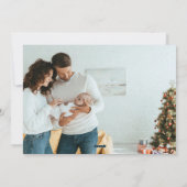 Rustiek Modern Rood Zwart Geplaagd Kerstfoto's Feestdagenkaart (Achterkant)