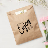 Rustiek modern script Geniet Dank u bruiloft Bedankzakje (Gezegeld)