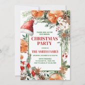 Rustiek Modern Sinaasappel Citrus Kerstfeest Kaart (Voorkant)