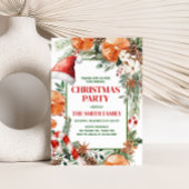 Rustiek Modern Sinaasappel Citrus Kerstfeest Kaart