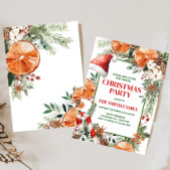 Rustiek Modern Sinaasappel Citrus Kerstfeest Kaart