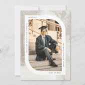 Rustiek Modern Textuur lijst Afstuderen Aankondiging (Voorkant)