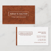 Rustiek, modern & trendy houtnerf Minimal Visitekaartje (Voorkant / Achterkant)