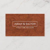 Rustiek, modern & trendy houtnerf Minimal Visitekaartje (Voorkant)