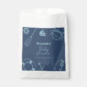 Rustiek Modern Vissen Nautisch Boy Baby shower Bedankzakje (Voorkant)