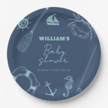 Rustiek Modern Vissen Nautisch Boy Baby shower