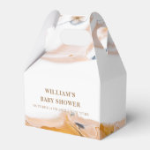 Rustiek Modern Waterverf Abstract Baby shower Bedankdoosjes (Achterkant)