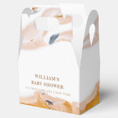 Rustiek Modern Waterverf Abstract Baby shower Bedankdoosjes (Geopend)