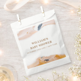 Rustiek Modern Waterverf Abstract Baby shower Bedankzakje