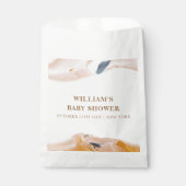 Rustiek Modern Waterverf Abstract Baby shower Bedankzakje (Voorkant)