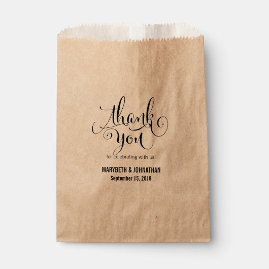 Rustiek Modern We Do Script Wedding Favor Bag Bedankzakje (Voorkant)