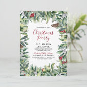 Rustiek Modern Wood Krans Script Kerstfeest Kaart (Staand voorkant)