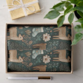 Rustiek Modern Woodland Herten & Pine Tree Kerstmi Tissuepapier (Geschenk)