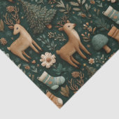 Rustiek Modern Woodland Herten & Pine Tree Kerstmi Tissuepapier (Detail)
