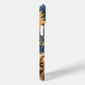 Rustiek Modern Zonnebloem en Denim iPhone case (Achterkant / Rechts)