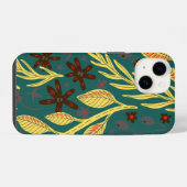 Rustiek Monogram Bloemen iPhone Hoesje (Achterkant horizontaal)