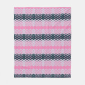 Rustiek Monogram Chic Groovy Fleece Deken (Voorkant)