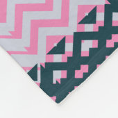 Rustiek Monogram Chic Groovy Fleece Deken (Hoek)