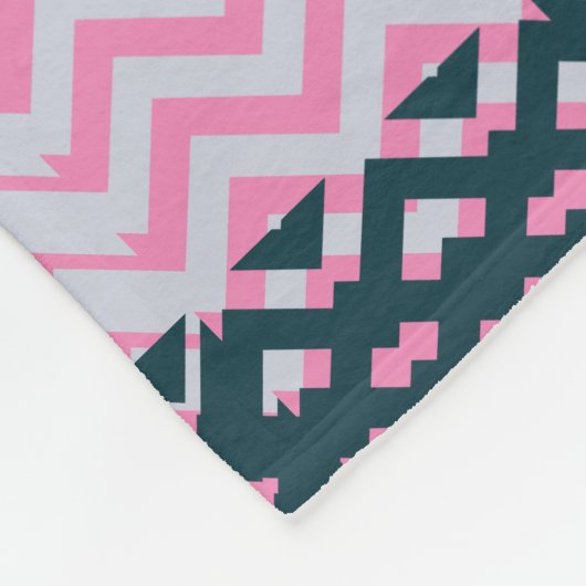 Rustiek Monogram Chic Groovy Fleece Deken (Hoek)