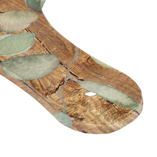 Rustiek Monogram Eucalyptus Zonnebloem Hout Afbeel Snijplank (Hoek)