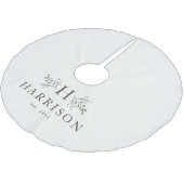 Rustiek monogram familievakantie kerstboom rok (Gekanteld)