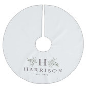 Rustiek monogram familievakantie kerstboom rok (Voorkant)