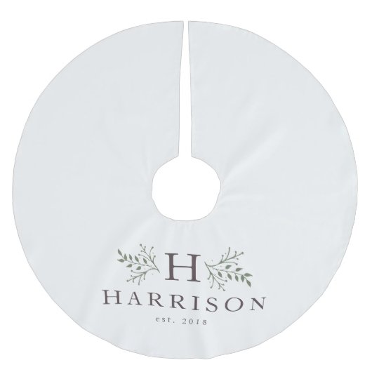 Rustiek monogram familievakantie kerstboom rok (Voorkant)