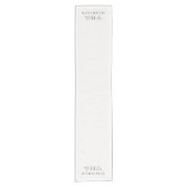 Rustiek monogram gepersonaliseerd korte tafelloper (Voorkant)