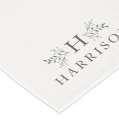 Rustiek monogram gepersonaliseerd korte tafelloper (Hoek)