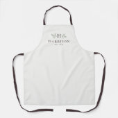 Rustiek monogram gepersonaliseerd schort (Voorkant)