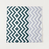 Rustiek Monogram Groovy Chic Wandkleed (Voorkant (horizontaal))